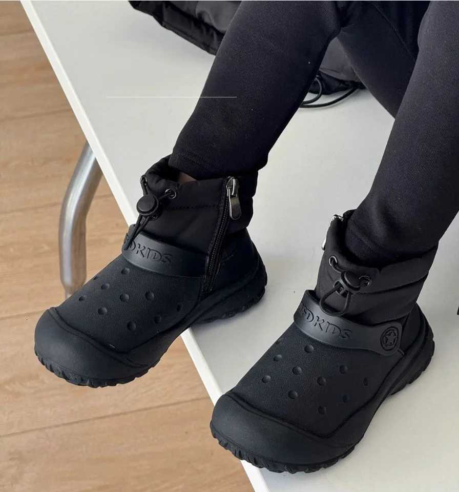 Unisex Kids Outdoor Antislip Winter Snow Boots Warm Plush Toddler Boys Girls Comfortable Walking Plush Shoes Children SneakersT251007