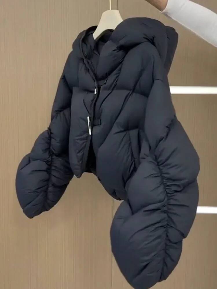 2025 New Autumn Winter Women Jacket Soft Warm White Goose Down Puffer Short Outerwear Lightweight Fashion Casual Coat