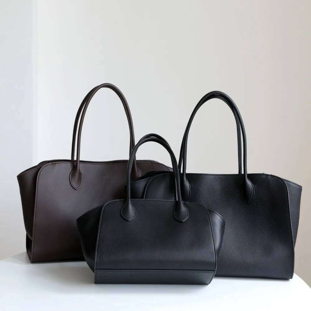 Best Seller High-End Large-Capacity First-Layer Cowhide Fashionable Simple Handbag Shopping Tote Armpit Bag Commuting Leisure Versatile