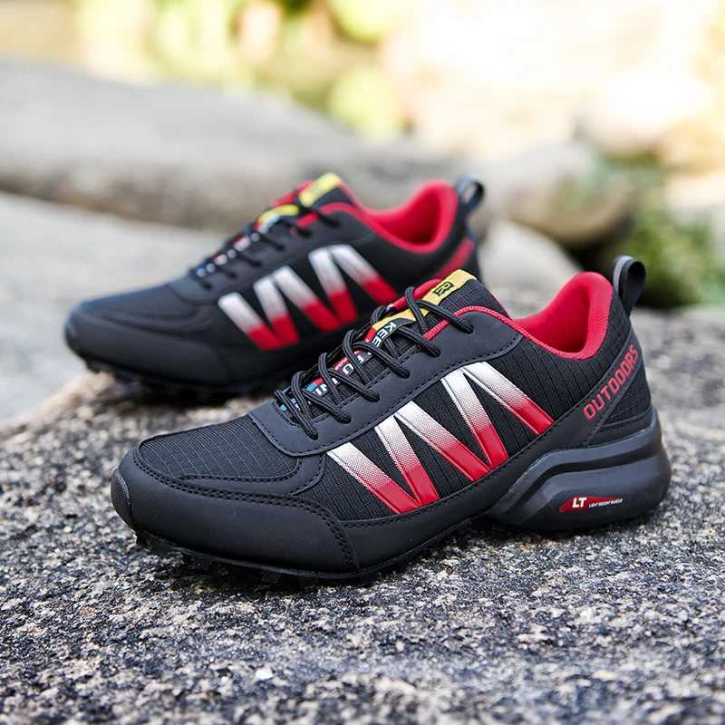 Mens Waterproof Hiking Shoes Outdoor Training Shoes Lace Up Climbing Shoes Womens Hiking Sneakers Walking Hunting Tactical Shoes J251007