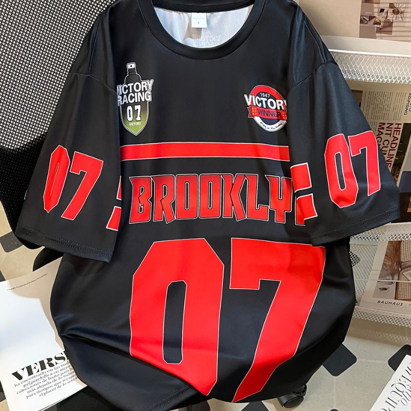 Retro Brooklyn Racing Unisex Tee - Breathable & Fast-Dry Athletic Shirt with Casual Fit-3