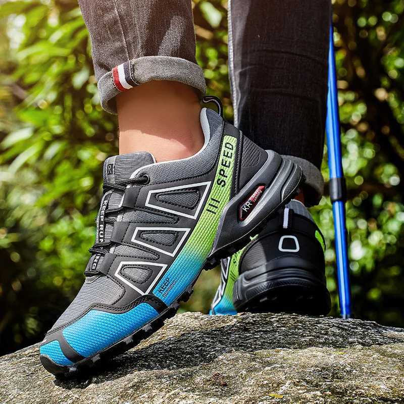 Mens Hiking Shoes Allterrain Outdoor Sports Shoes Breathable Mesh Nonslip Wearresistant Hiking Shoes Outdoor Cycling Shoes J251007