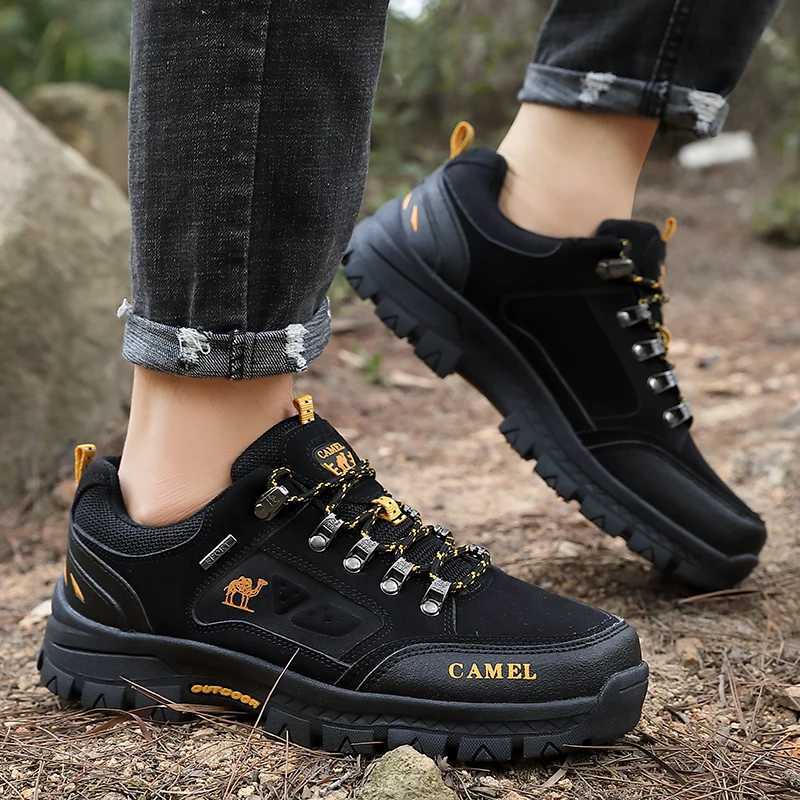 2025 Brand Black Hiking Shoes Men Outdoor Climbing Trekking Sneakers for Men NonSlip Mountaineering Shoes Man Walking Sneaker J251007
