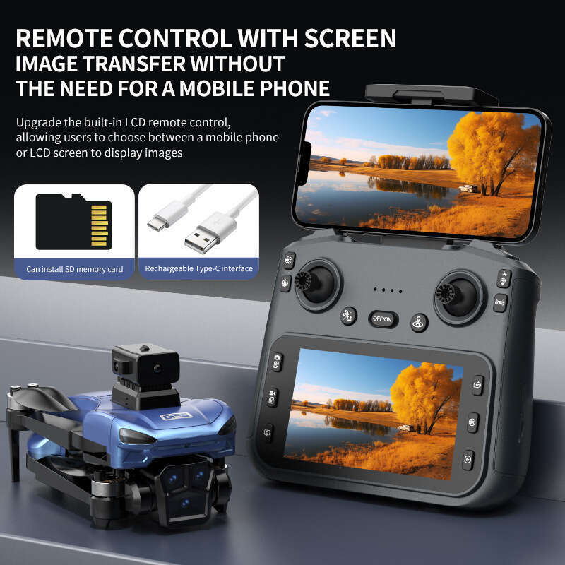 X G Screen Control Long Endurance Positioning One Key Return Dual Camera Aircraft GPS Drone