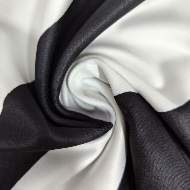 Women's Black Striped Midi Skirt - Spring Summer New Casual Office Style Milk Silk Skirt-CF53697