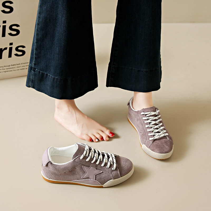 Fashion Street Photography Style New Star Pattern Design Versatile Breathable Skate Shoes Trend Color Block Casual Shoes Yellow Brown Pink Purple Size