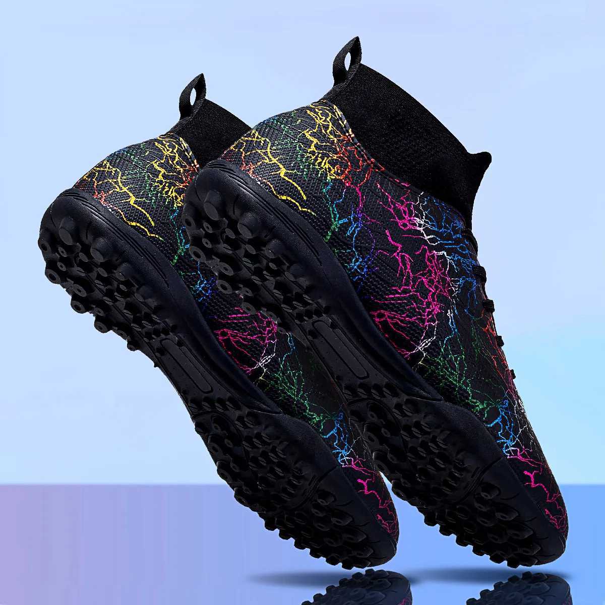 Professional HighTop Soccer Shoes for Men Tf Broken Nails Referring to Cleats Short Nails Referring to Studs Artificial Turf Training Breathable AntiS