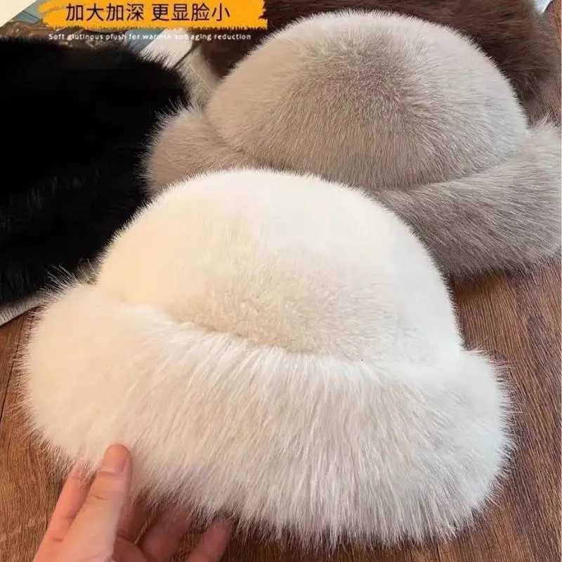Hot Winter Womens Warm Hat Thick Velvet Imitation Fur Fashion Fisherman Hat Outdoor Windproof Ear Protection Hat Mongolian Hat Z251007