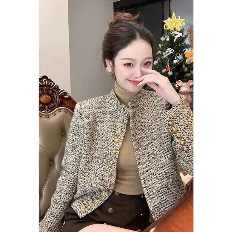 2025 Spring and Autumn New Elegant design Women's Short High Fashion Designer Jacket Super Beautiful Petite Coarse Hair Coat Luxury
