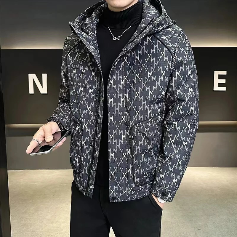 Mens Jacket Winter Windproof Warm Down Jacket Outdoor Sports Mountain Overcoat Hooded Snowboarding Parka Canada Snow Coat Print 250926