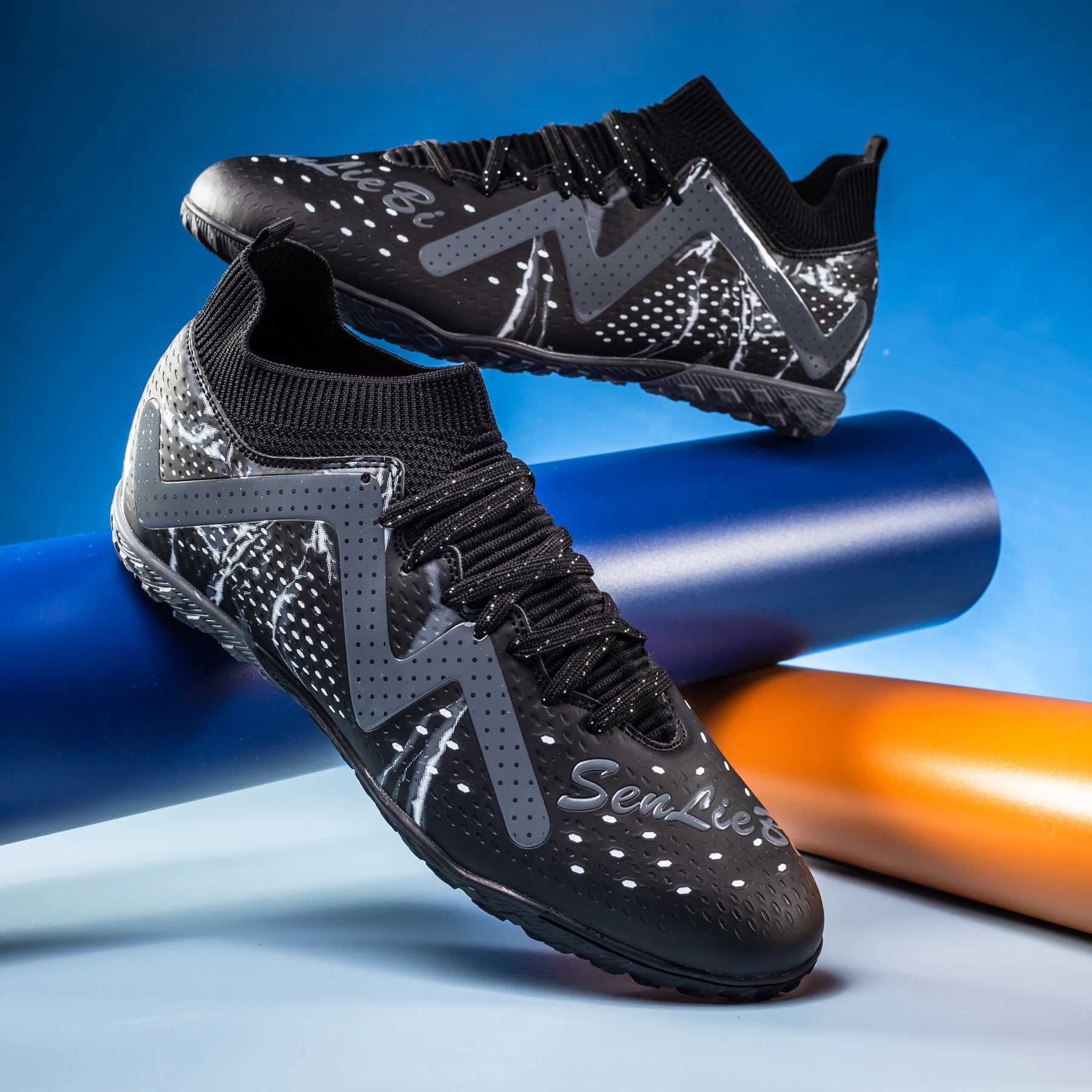 Mens Soccer Cleats Football Cleats for Mens Big Boys MidTop SpikesTF Shoes for Youth Professional Training Turf Sneaker J251007