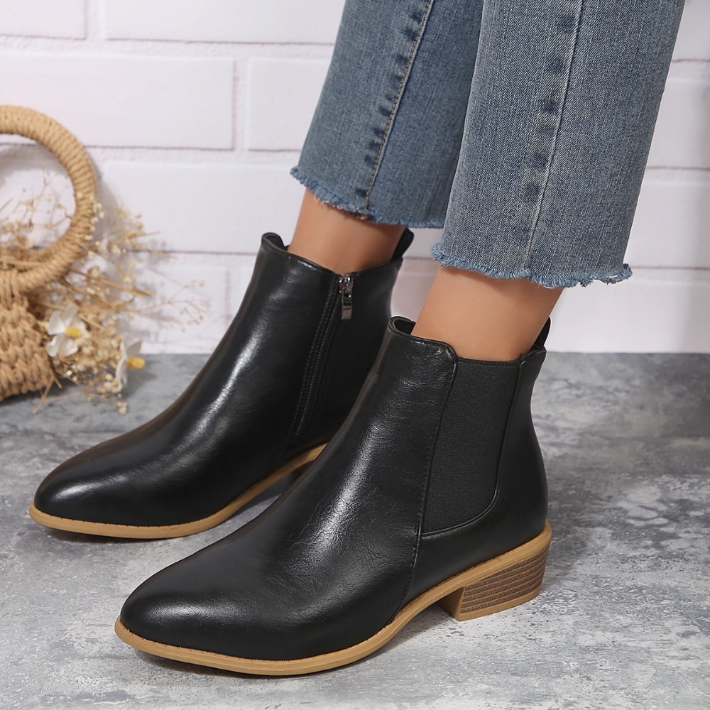 Chic Martin Ladies' Leather Platform Stiletto High Tops for Casual Elegance