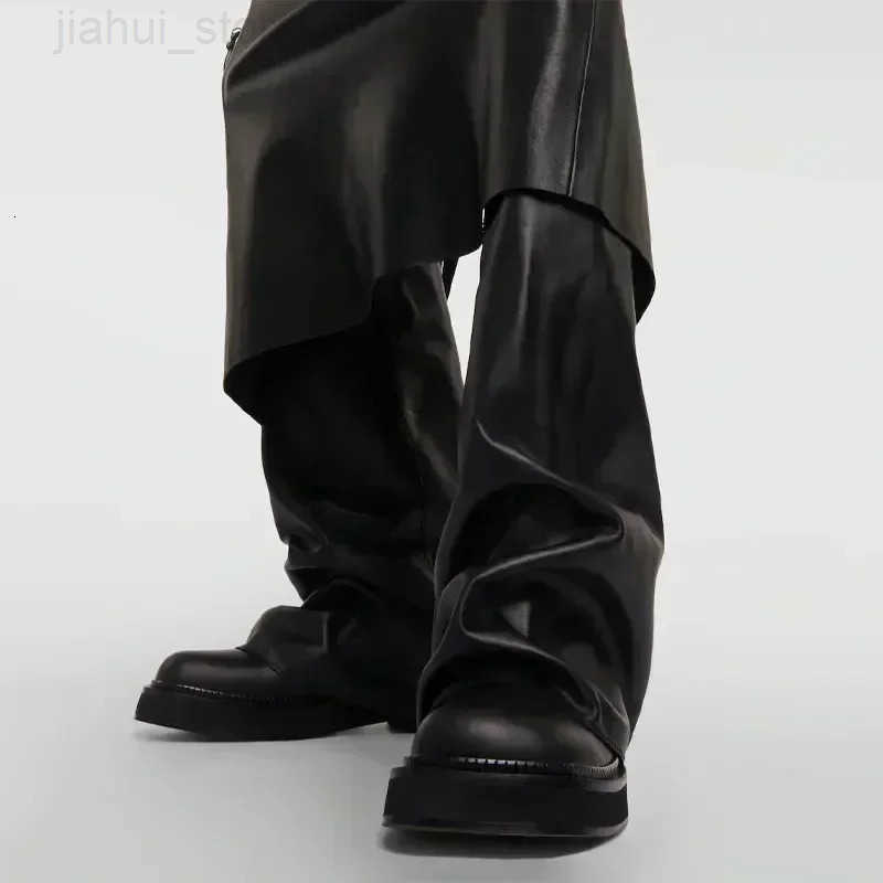 New Large Walled Flat Bottomed Round Toe Sleeve Knee High Pleated Womens Boots Retro Knight Boots Shoes for Women M251007