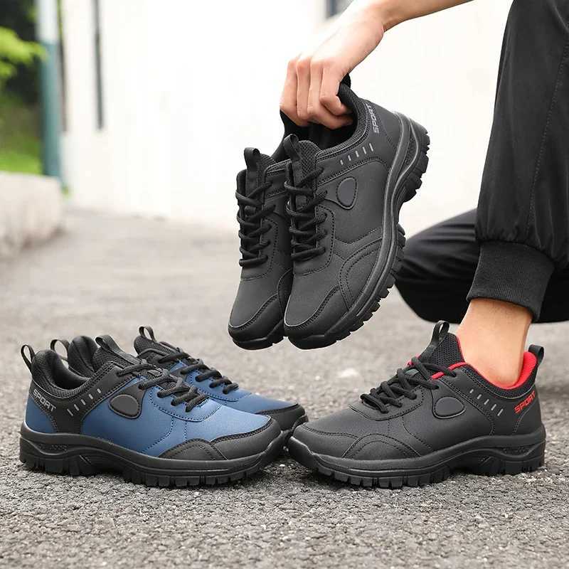 Mens Outdoor Camping Walking Shoe Classic Waterproof Wearresistant Work Shoes New Style Anti Slip Breathable Lace Up Sneakers J251007