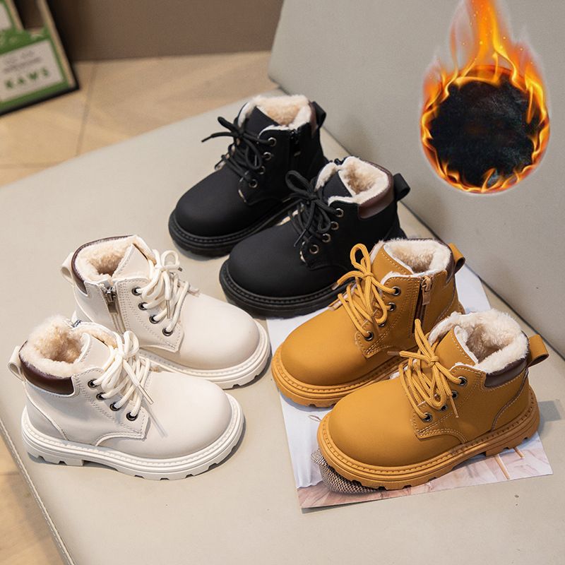 Toddler Winter Shoes Fur Girl Fashion Boots Plush Boys Ankle Booties Umshop Kid Baby Toddler Short Boots for Kids Girls Size 21-32 U0363