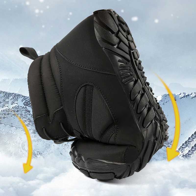Men Women Waterproof Winter Boots Snow Barefoot Casual Shoes Outdoor Warm Work Shoes Ankle Shoes for Trekking Climbing Hiking J251007