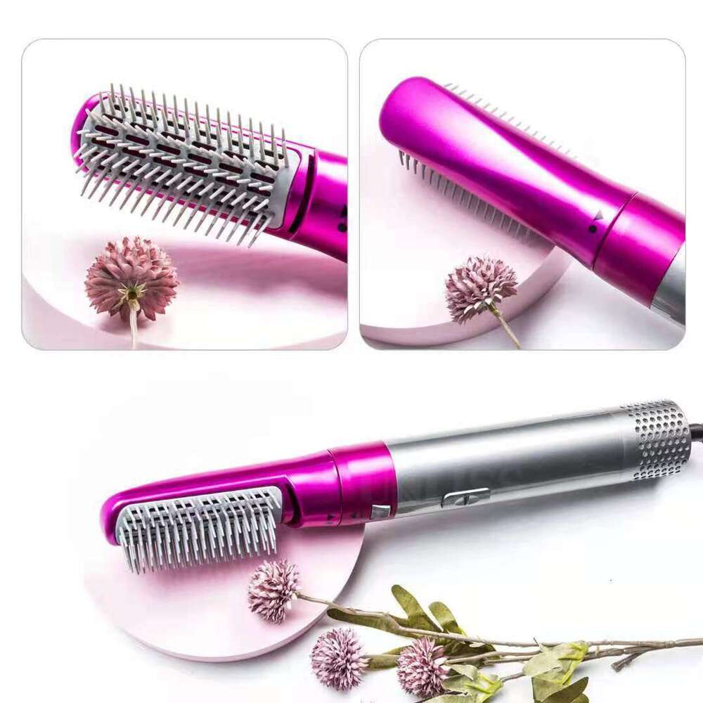 Fully Iron Curling And Straightening Dual-Use Styling 5-In-1 Hot Air Comb Automatic Multi-Functional Hair Dryer Plug-In