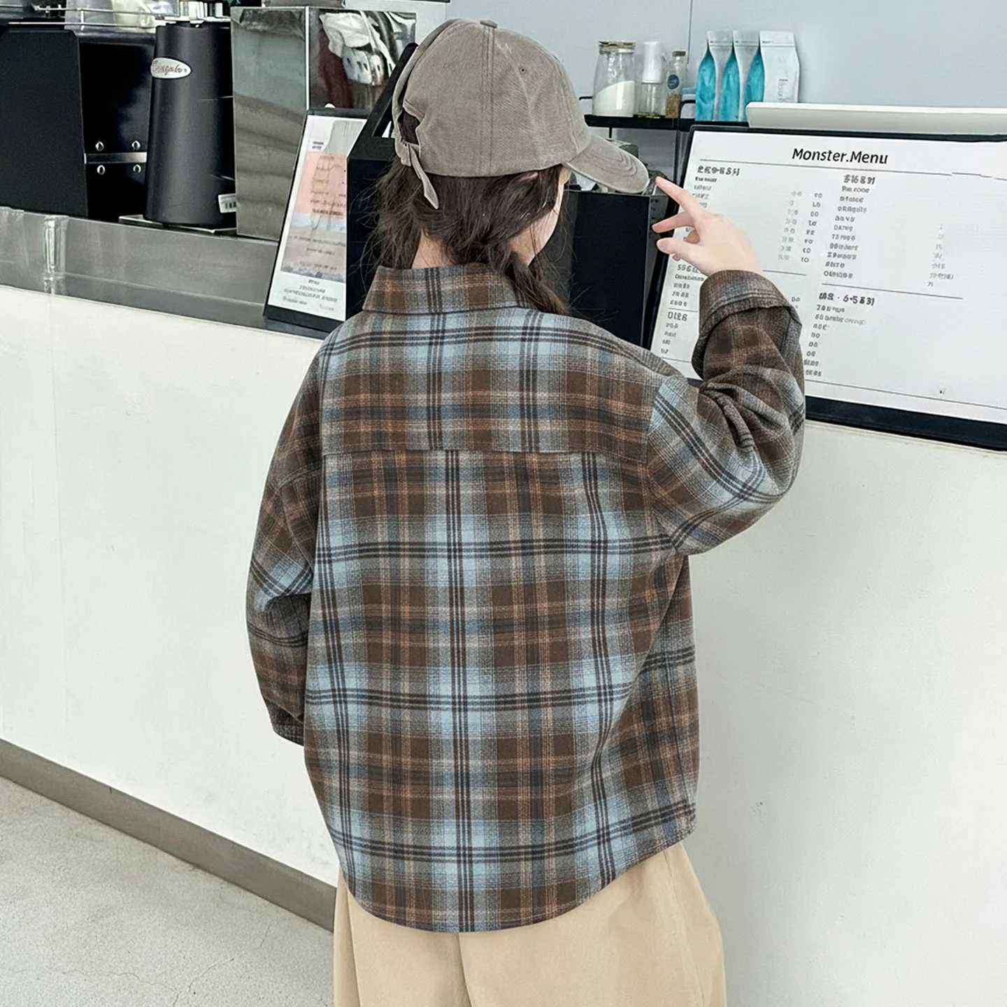 Spring Autumn Children Cotton Plaid School Blouse for Girls Classic Design Long Sleeve Shirt Kids Loose Casual Clothing Tops C251007