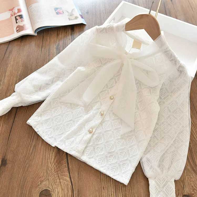 Girls Shirt 2023 New Medium and Large Children Spring and Autumn Thin Long Sleeve Baby Shirt C251007