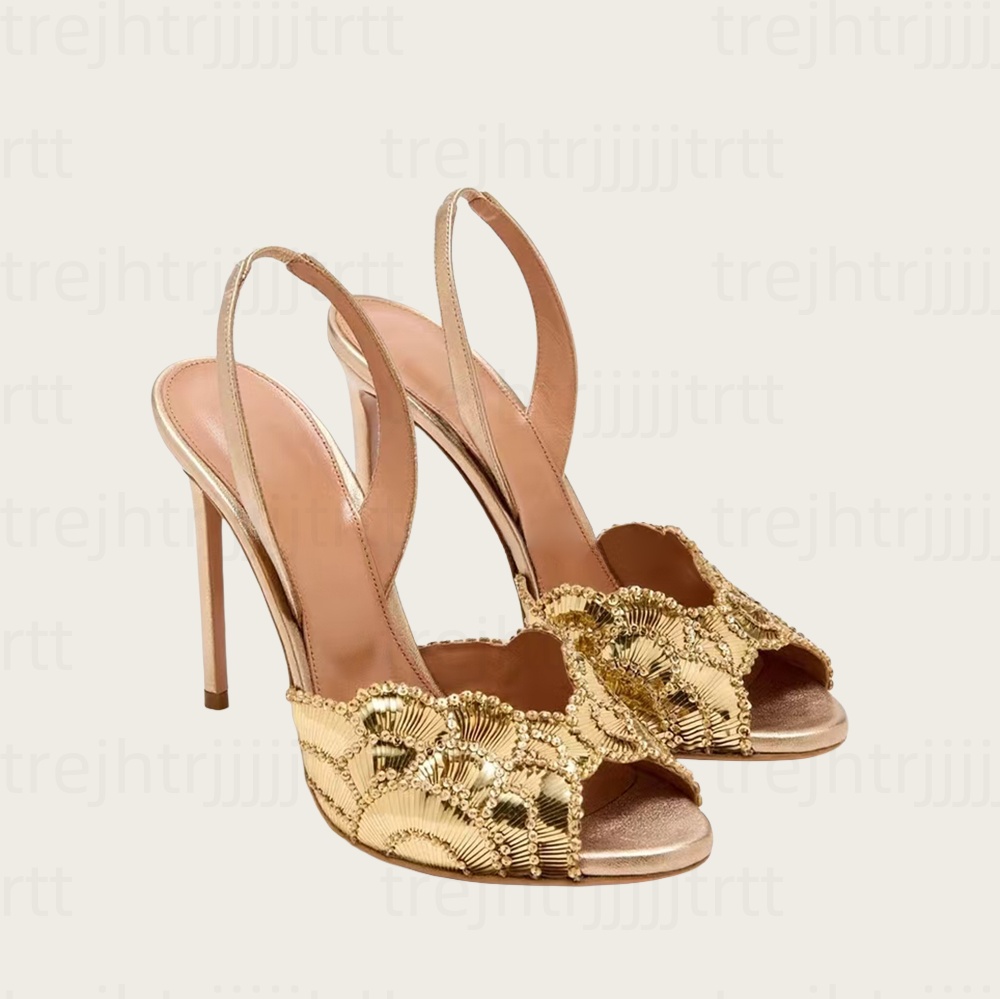 Patent Leather Slingbacks stiletto sandals mules evening shoes pumps women Peep Toe dress shoe Luxury designers high heels factory footwear 35-42 with box