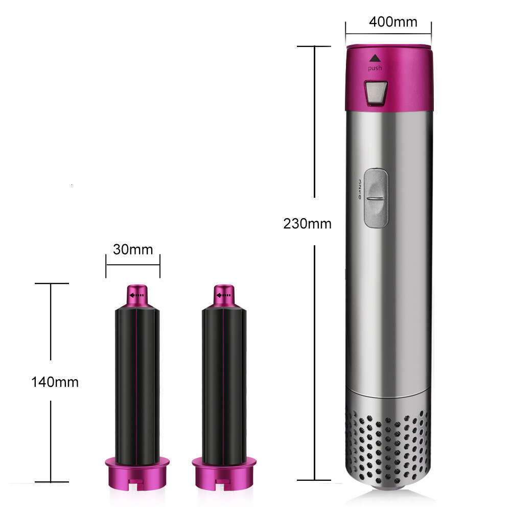 5-In-1 Curler Hot Air Blow Automatic Styling Curling Iron Straightening Comb Leafless Hair Dryer