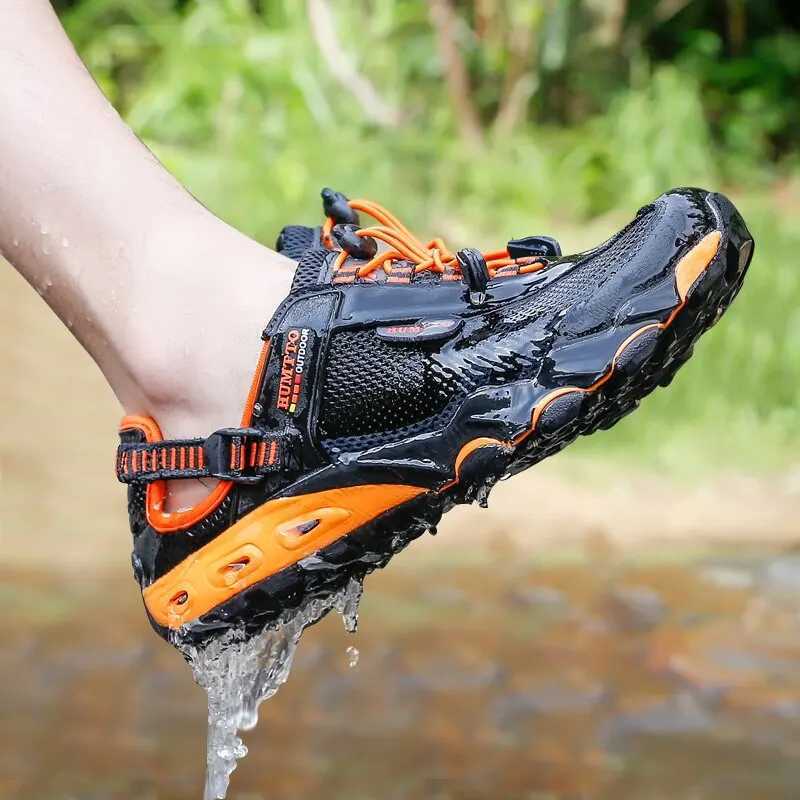 HUMTTO Summer Wading Hiking Shoes for Men Outdoor Man Sneakers Breathable Quick Drying Sports Trekking Beach Barefoot Mens Shoes J251007