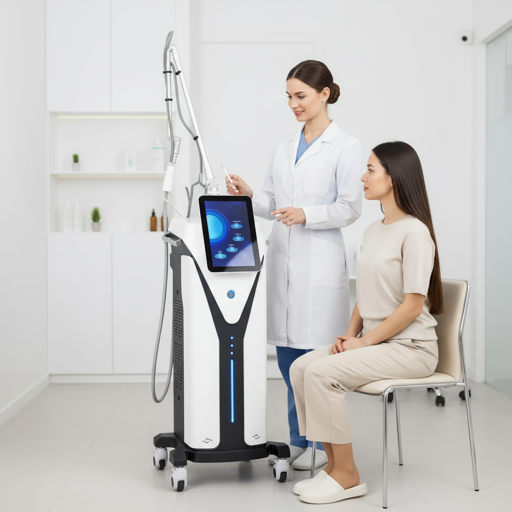 CO2 Fractional RF Laser 10600nm Acne Treatment Whitening Wrinkle Removal Vaginal Tighten Skin Care Rejuvenation Painless Scar Remove Skin Tightening D