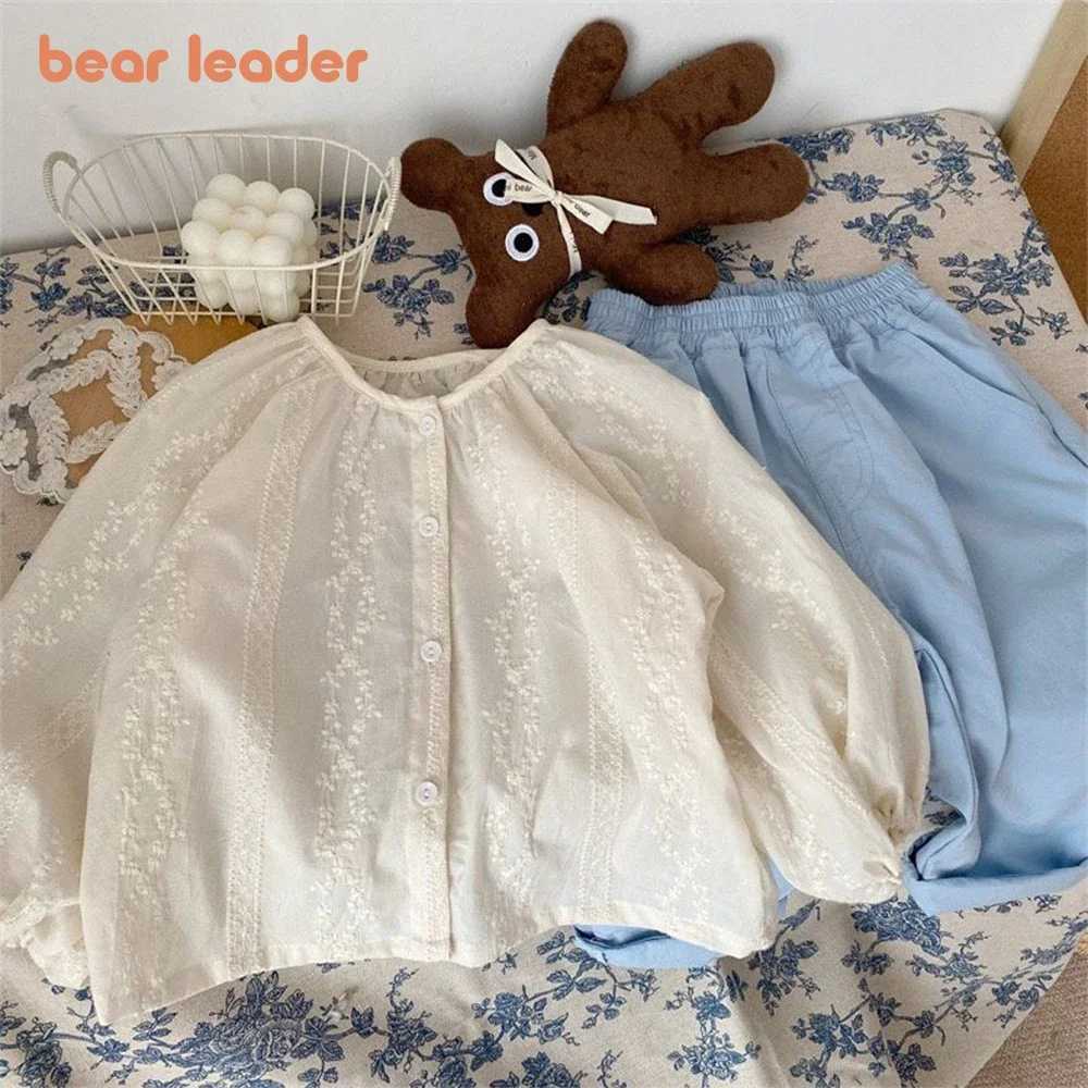 Bear Leader Girls Clothing Autumn New Girl Sweet Embroidery Lantern Sleeve Top Fashion Cute Little Girl Long Sleeve Shirt C251007