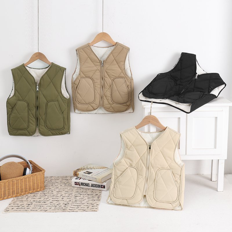 Luxury Kids Vest 2025 Toddler Kids Vest, Boys Girls Fleece Lined Thickened Winter Vest, Sleeveless Jacket for Big Kids Free Shipping