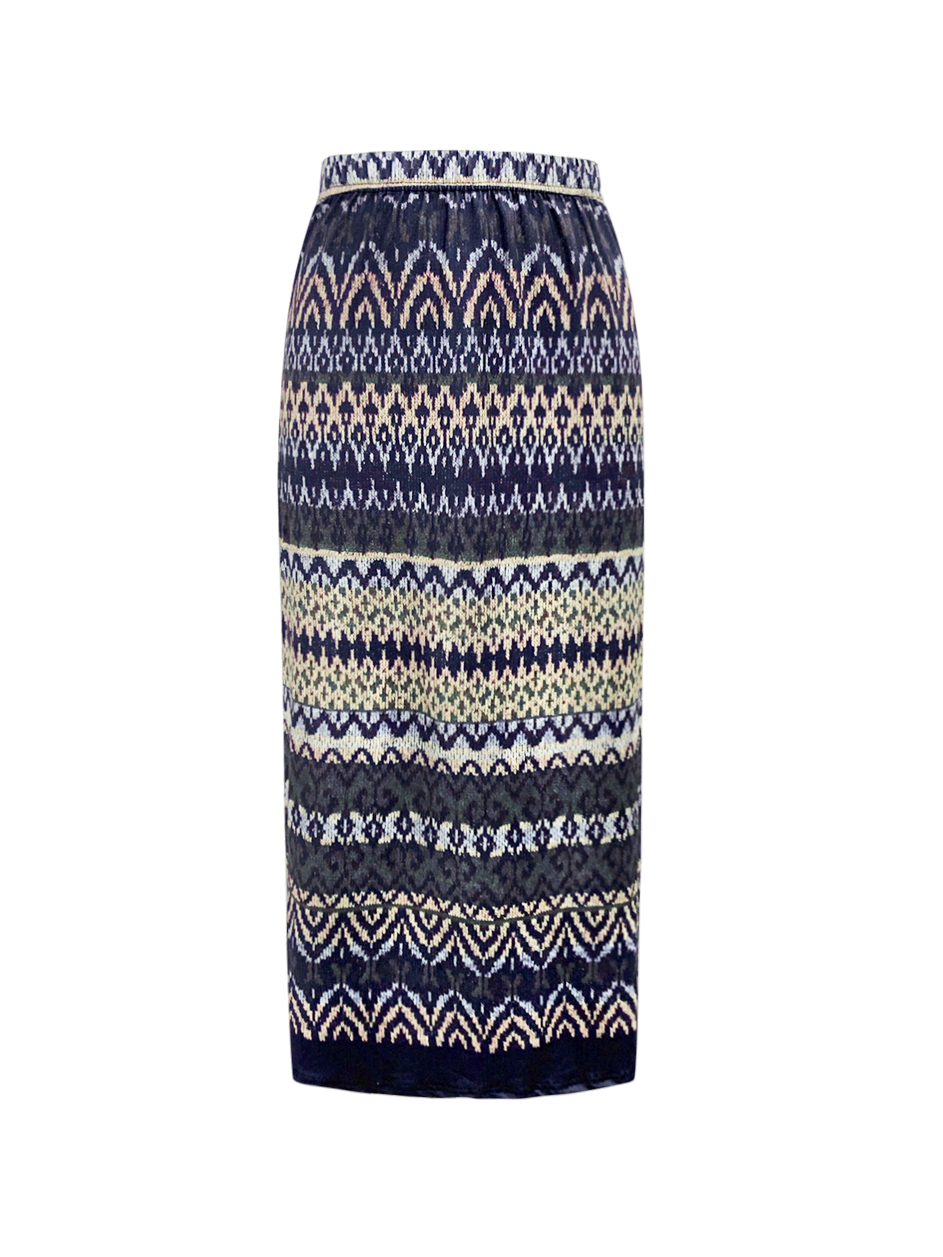 Women's Fashion Pixel - Printed Lightweight Midi Skirt - Versatile Office & Vacation Straight Skirt-CF40681
