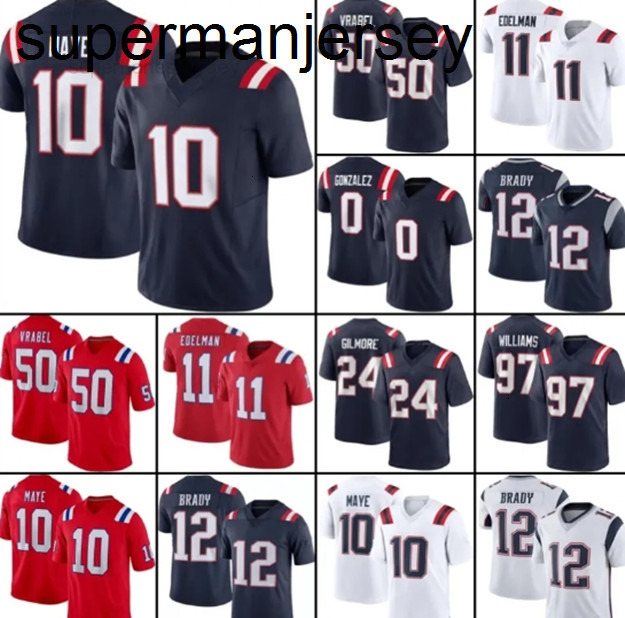 2026 Drake Maye Christian Gonzalez TreVeyon Henderson Football New Englands Patrioites Jersey Stefon Diggs Mike Vrabel Tom Brady Mack Hollins JaLyn