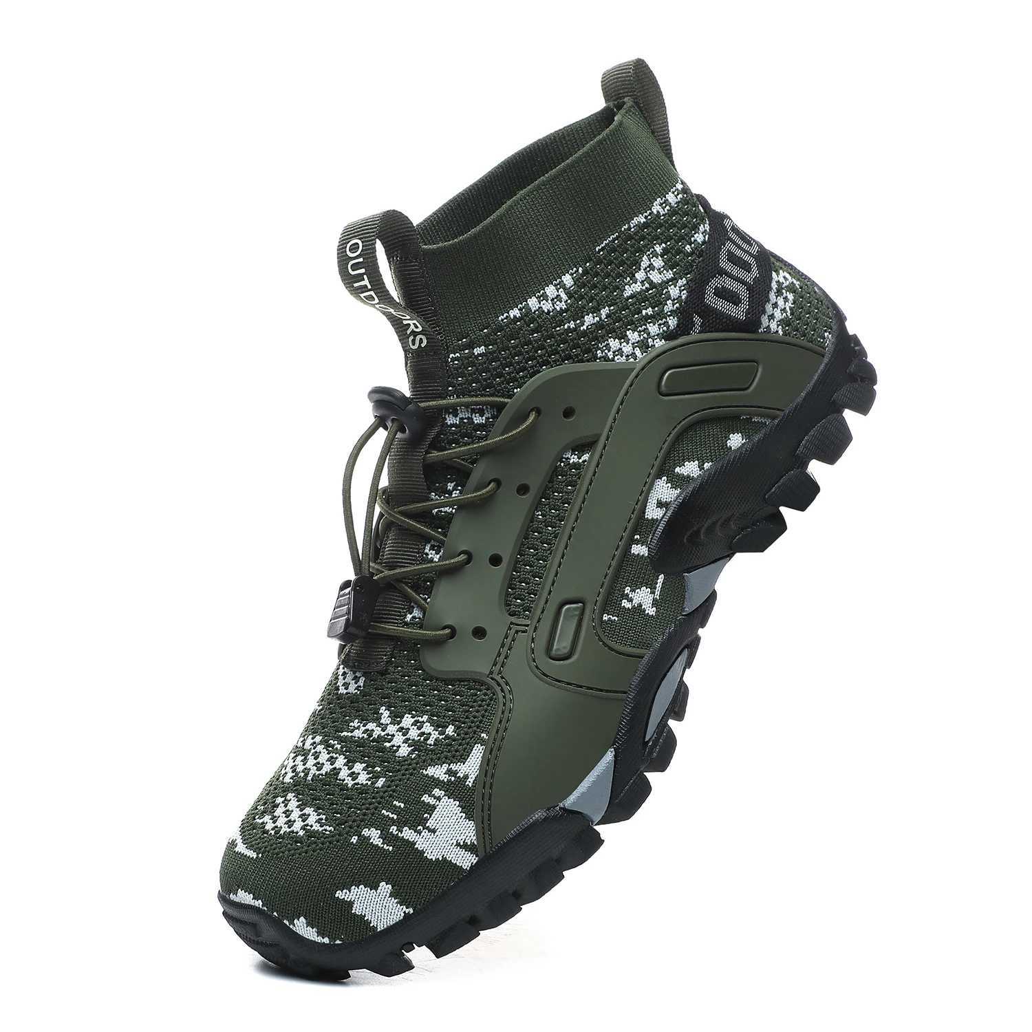 HighTop Barefoot Upstream Water Shoes Trekking Mountain Boots AntiSkid Hiking Sneakers Outdoor WearResistant Water Shoes J251007