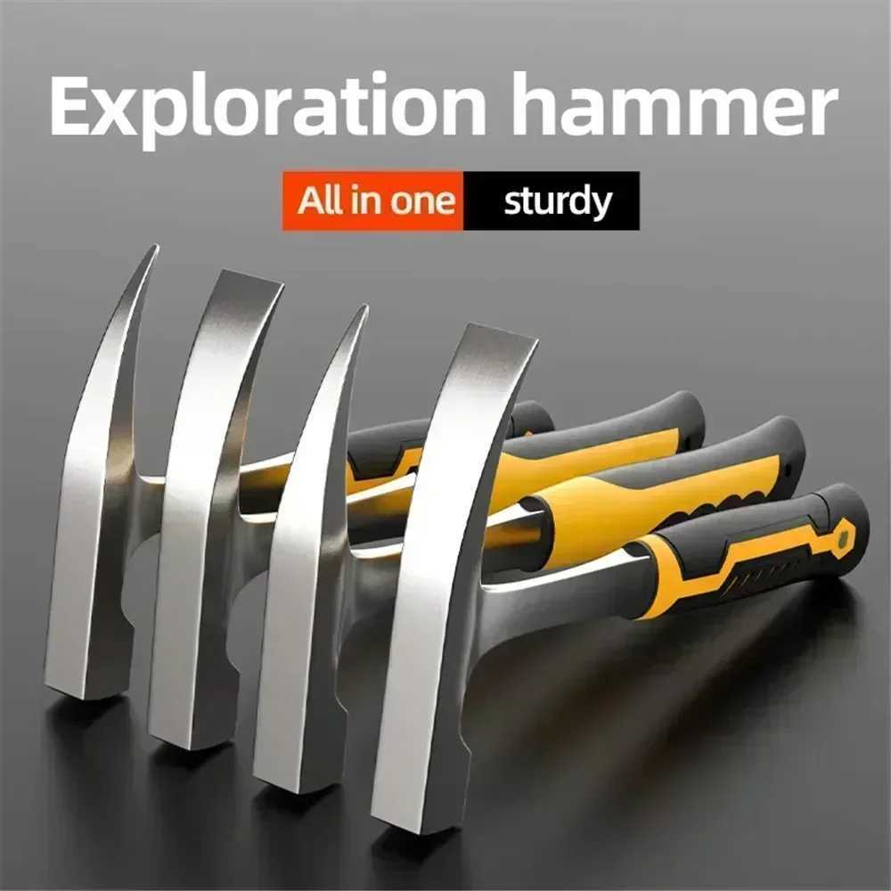 High Carbon Steel Professional Hand Tool Camping Geological Hammer Integrated Forging Claw Hammer Multifunctional Tools J251121