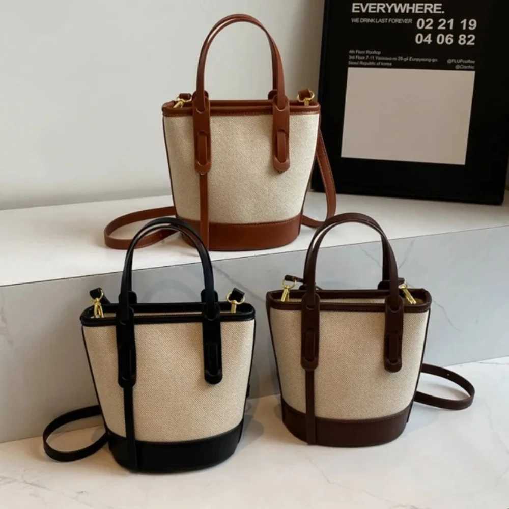 2025 Fi Versatile PU Canvas 1 Shoder and Crossbody Bags Simple Casual Sense of Luxury Handbags for Wen D251008