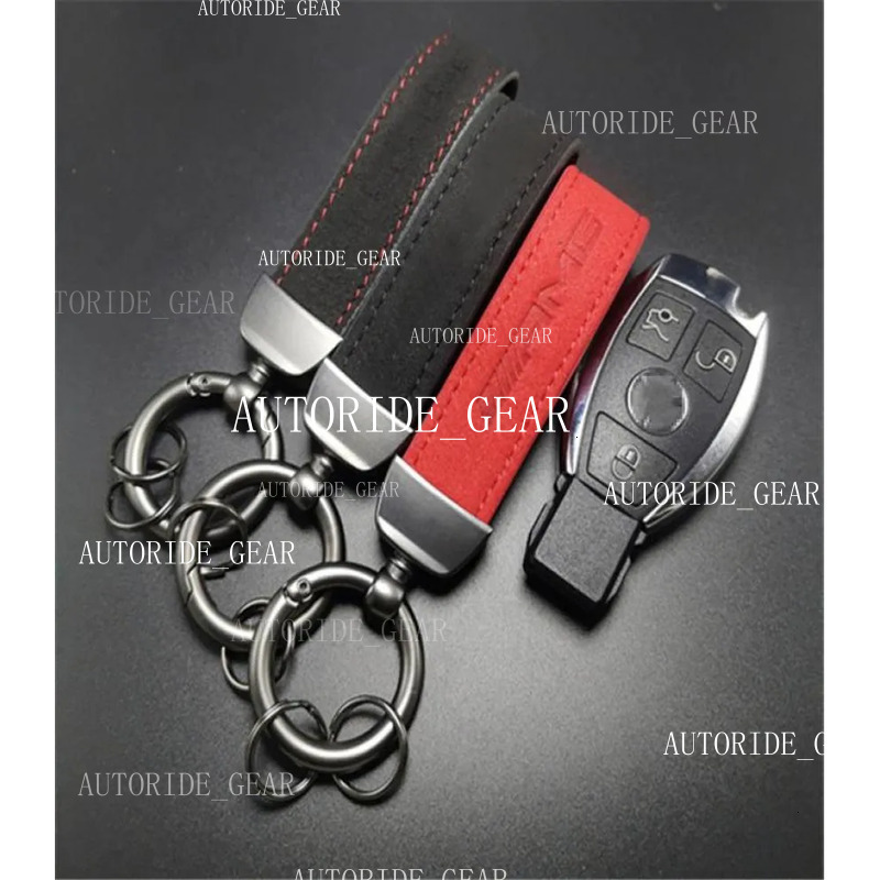 Metal Alloy Leather Keychain For Utor28 Mercedes AMG W203 W204 W205 W211 W212 W213 W176 GLA Suede Keyrings Accessories Car Styli3126470