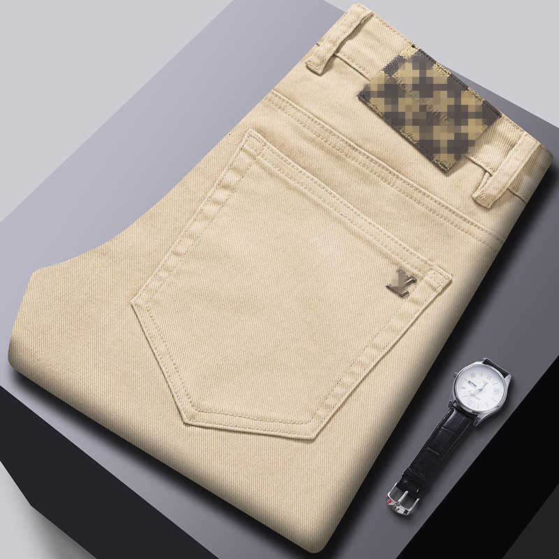 Men's Jeans Designer Casual for Men, Luxury Style Thick Elastic Slim Cotton Stretch Man Clothing EBIT