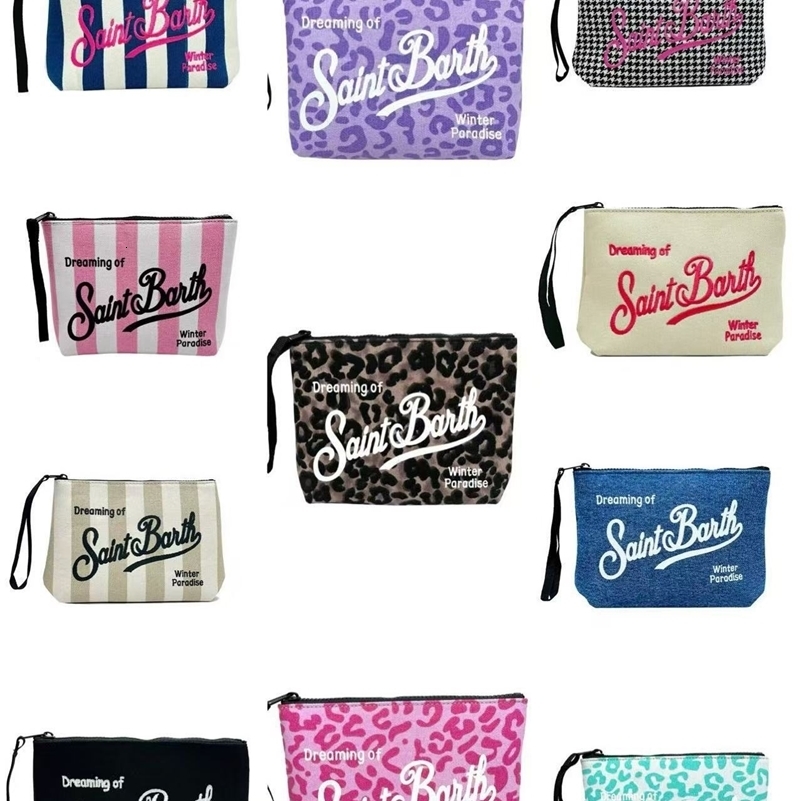 Saint Barth European American Womens Clutch Bag Diving Casual Beach Canvas Striped Tassel Tote Travel Bag 250922