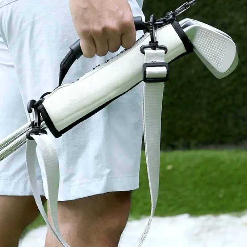 Golf Club Bag With Golf Ball Clip Adjustable Carrying Bag Adjustable Shoulder Strap Golf Clubs Carry Bag Handbags Golf Accessory J251008