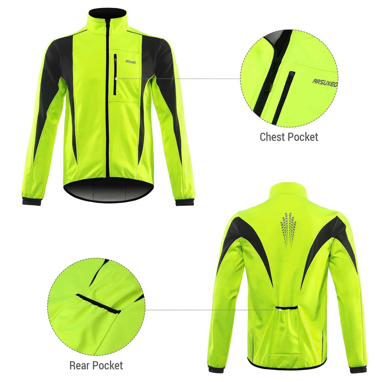 Winter Warm UP Cycling Jacket Breathable Bike Outerwear Windproof Waterproof Cycling Jacket J251008