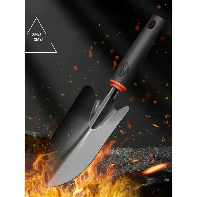 XMSJ Durable Metal Gardening Shovel with Ergonomic Black Handle Orange Accents Perfect for Planting Flowers Vegetables J251121
