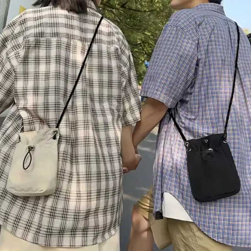 Nylon Crossbody Bag Soft Mini Phone Wallet Multifunctional Square Shoulder Bag Crossbody Purse Messenger Bag Couple PouchT251007