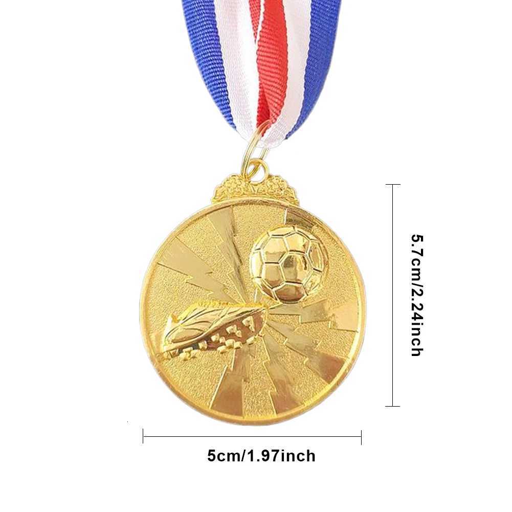 10Pcs Gold Silver Bronze Award Medal Winner Reward Outdoor Sport Football Cpetition Prizes Medal for Kids Souvenir Gift Y251008