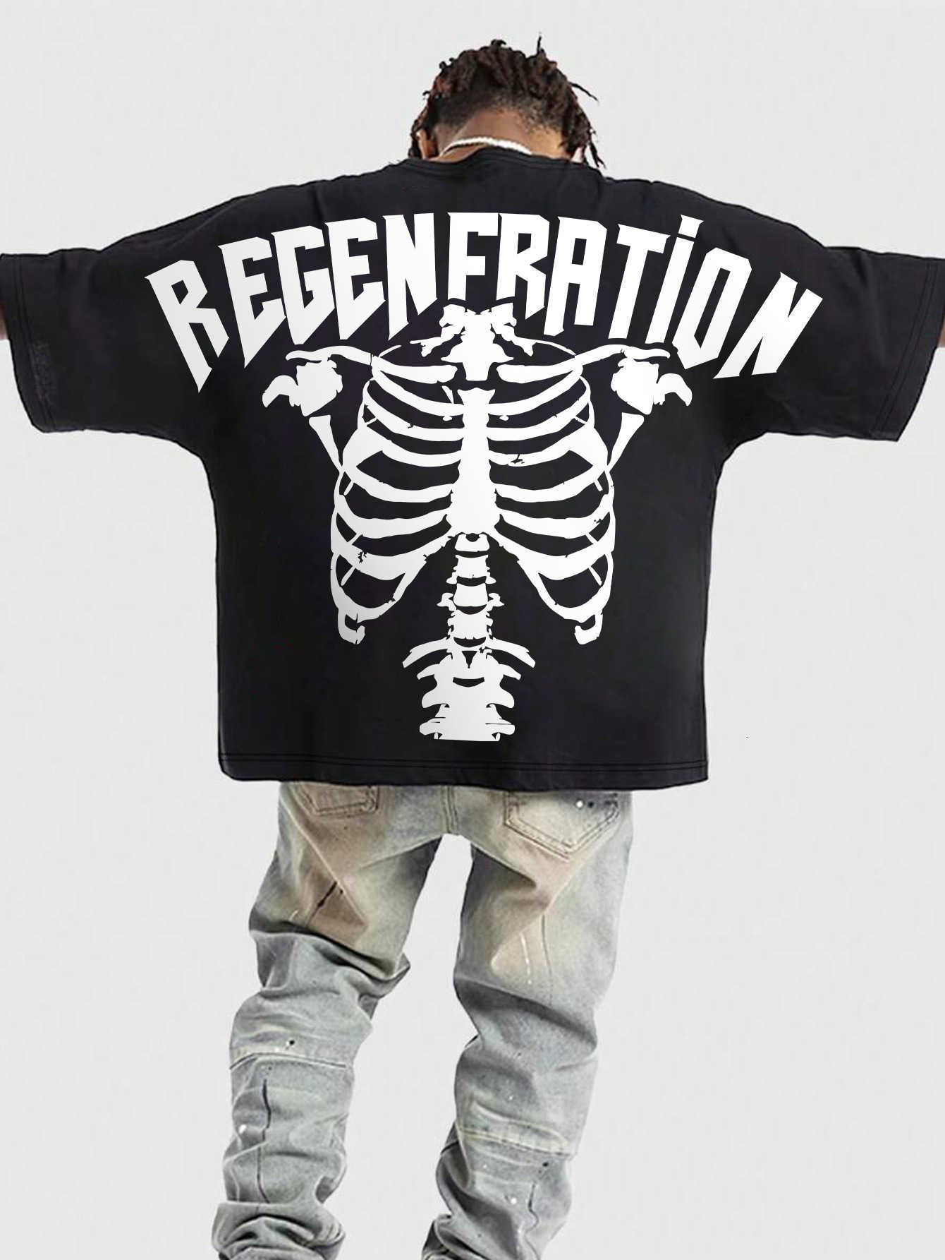 Racing Car T-shirt Mens Summer Round Neck Letter Print Short Pullover Y2k Sweater Model Loose Leisure Outdoor Strt Clothes X250528