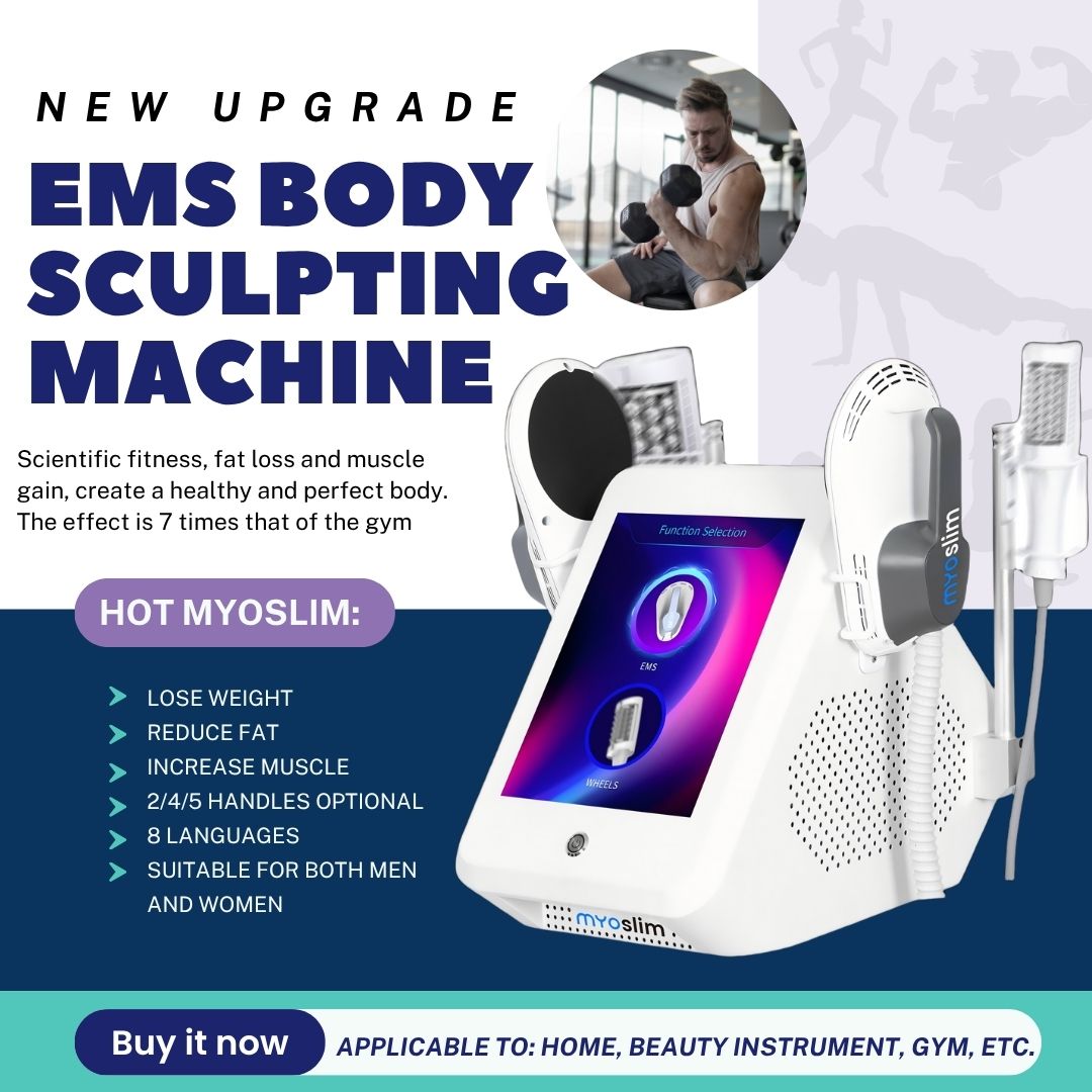 EMS Body Sculpting Machine With 360° Roller MYOSlim Fat Reduction Cellulite Removal Body Contouring Skin Tightening Beauty Salon Equipment