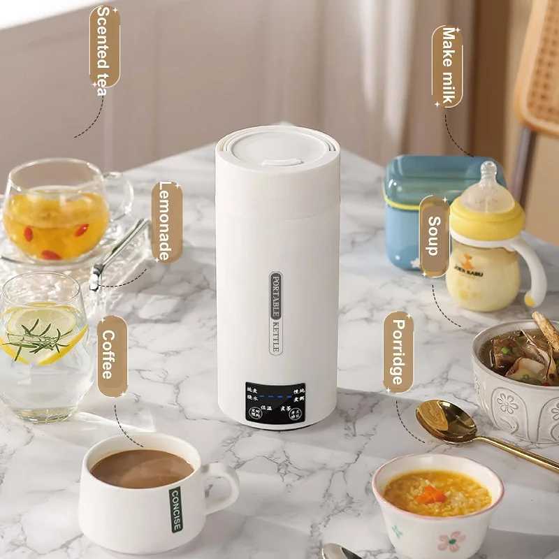 800ml Multifunction Electric Stew Cup 304 Stainless Steel Electric Kettle Travel Boil Water Cups teapot Appointment Health Cup C251008