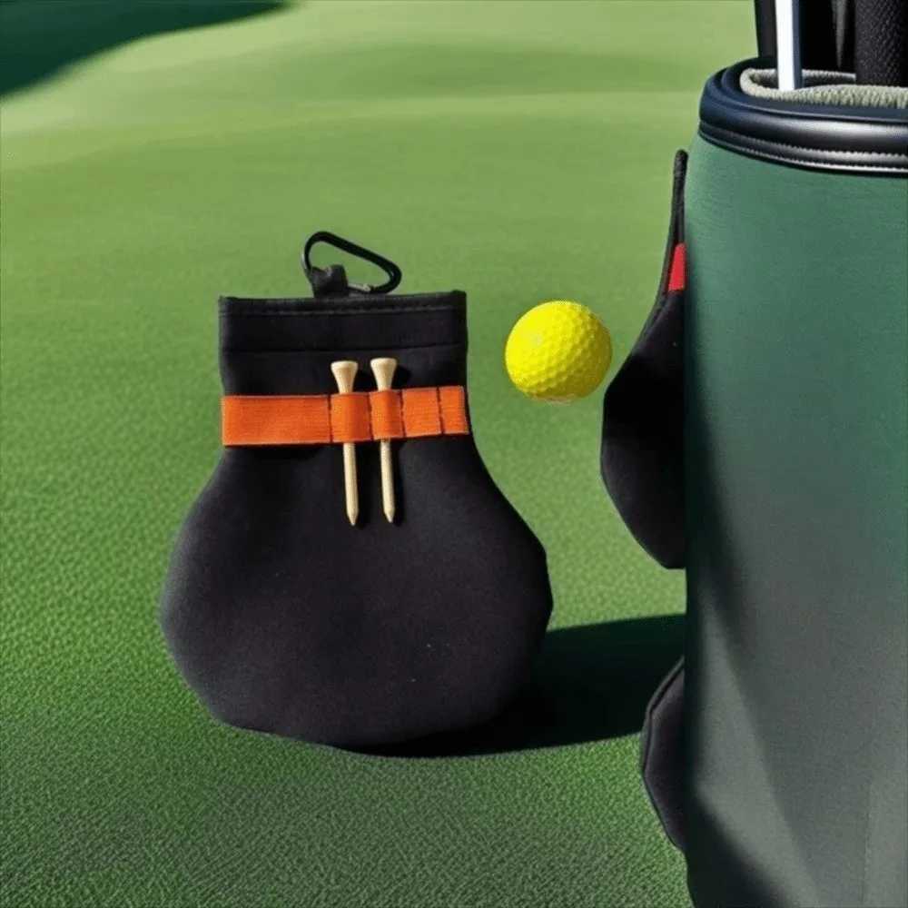 Carry Ball Bag Terylene Golf Ball Pouch Metal Clip Spacious Golf Ball Tee Holder Golf Accessories Golf Tournament J251008