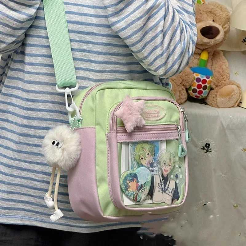 Fashion Patchwork Nylon DIY Badge Crossbody Shoulder Bags Kawaii Women Ita Bags Harajuku Casual Subculture Bolso MujerT251007