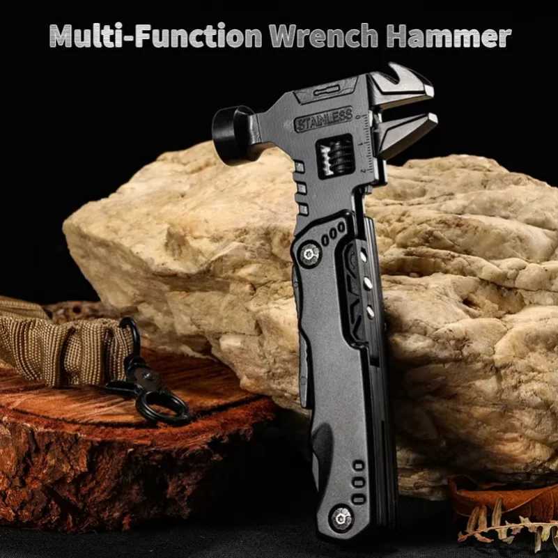 Outdoor Folding Pliers Survival Multi Functional Knife Universal Claw Wrench Hammer Multitool Pocketknife Tools Pliers J251121