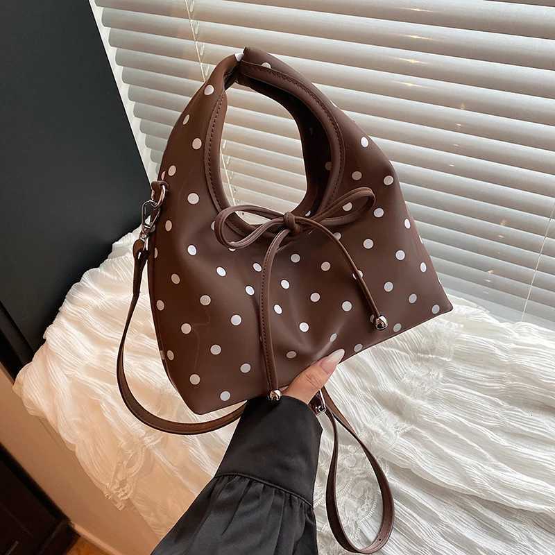 Designer Korean Exquisite Red Polka Dot Bow Handbags Wen Luxury Fi PU Leather Versatile Shoder Bag Cmuter Crossbody Bags1 Y251120