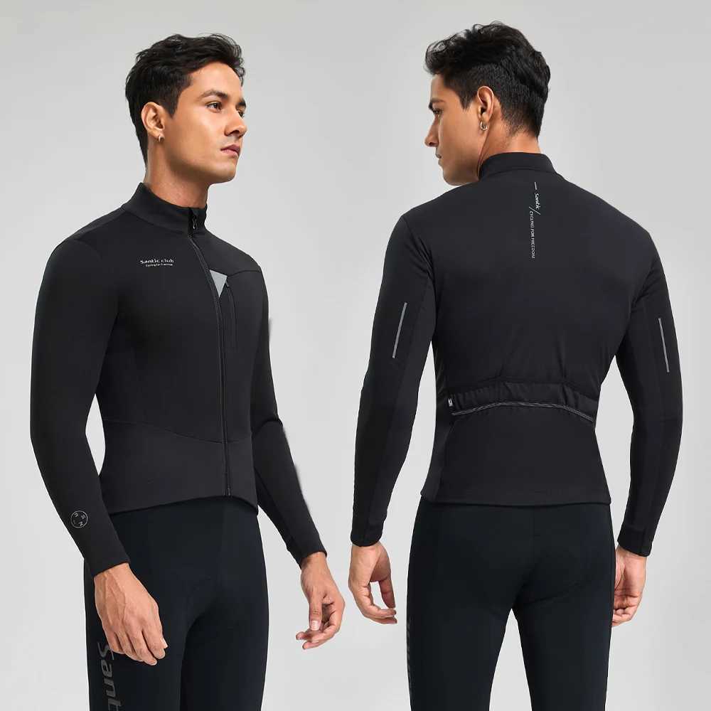 Santic Cycling Jackets AutumnWinter Warm Cycling Jackets 2025 New Road Bike Windproof and Waterproof Cycling Coat TM25C01188 J251008